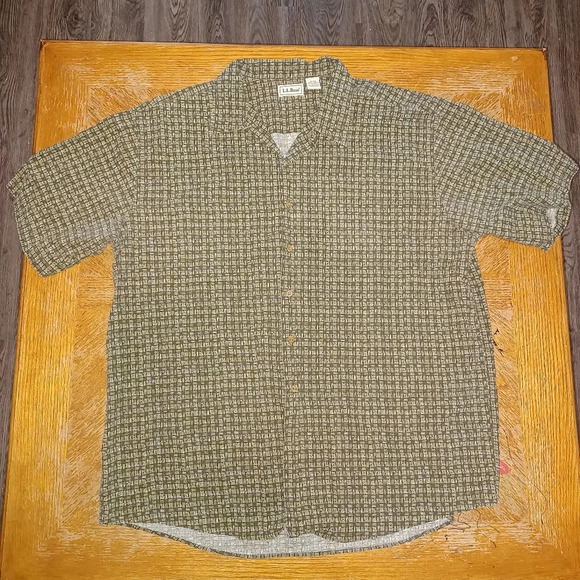 L.L. Bean Mens Cotton Short Sleeve Shirts 2XLT XXL Tall - Lot of 2. Gently used - Picture 2 of 8